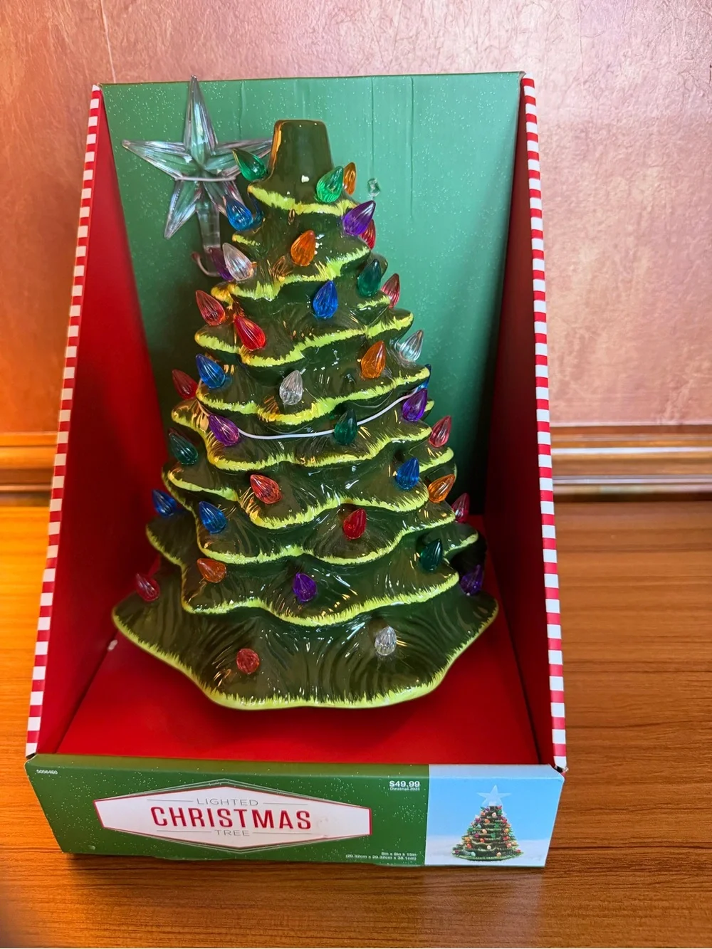Vintage Style Lighted Ceramic Christmas Tree 15